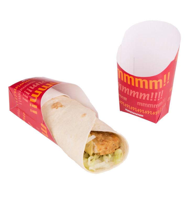 Récipient en Carton pour Wraps 60x50x120mm (25 Utés) Récipient en Carton pour Wraps 60x50x120mm (25 Utés)