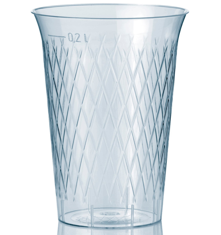 Verre Plastique Dur Diamant Transparent 200ml ( 1.000 Utés) Verre Plastique Dur Diamant Transparent 200ml ( 1.000 Utés)