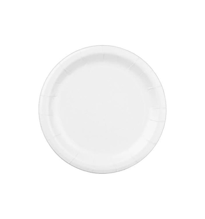 Assiette en papier Blanc Ø22 cm (400 Unités) Assiette en papier Blanc Ø22 cm (400 Unités)