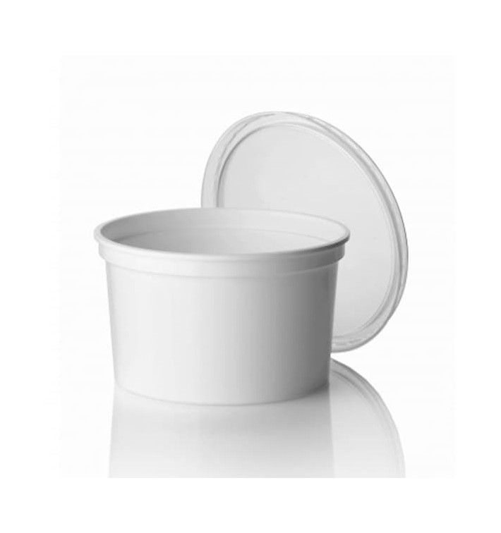 Pot en Plastique Blanc 500ml Ø11,5cm (500 Utés) Pot en Plastique Blanc 500ml Ø11,5cm (500 Utés)