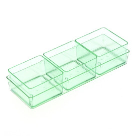 Récipient pour sauces Vert Transp.4,2x4,2cm (576 Utés)