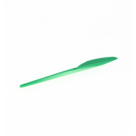 Couteau Plastique Vert de 165mm (15 Unités)