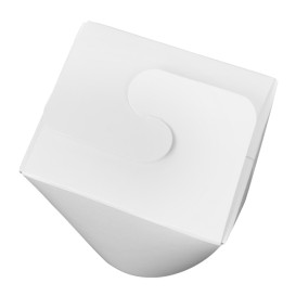 Papieren take-out Container wit 529ml (50 stuks) 