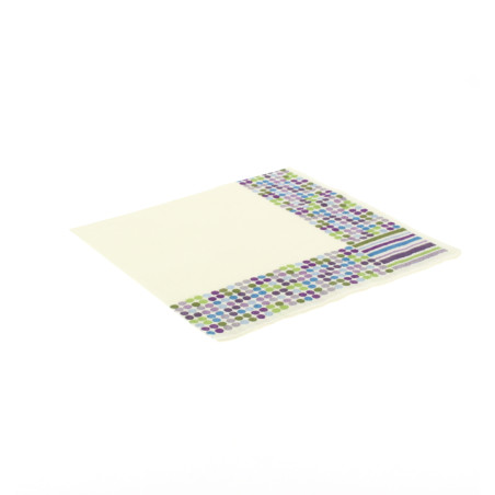 Papieren servet Strepen en mollen Design 33x33cm (500 stuks)