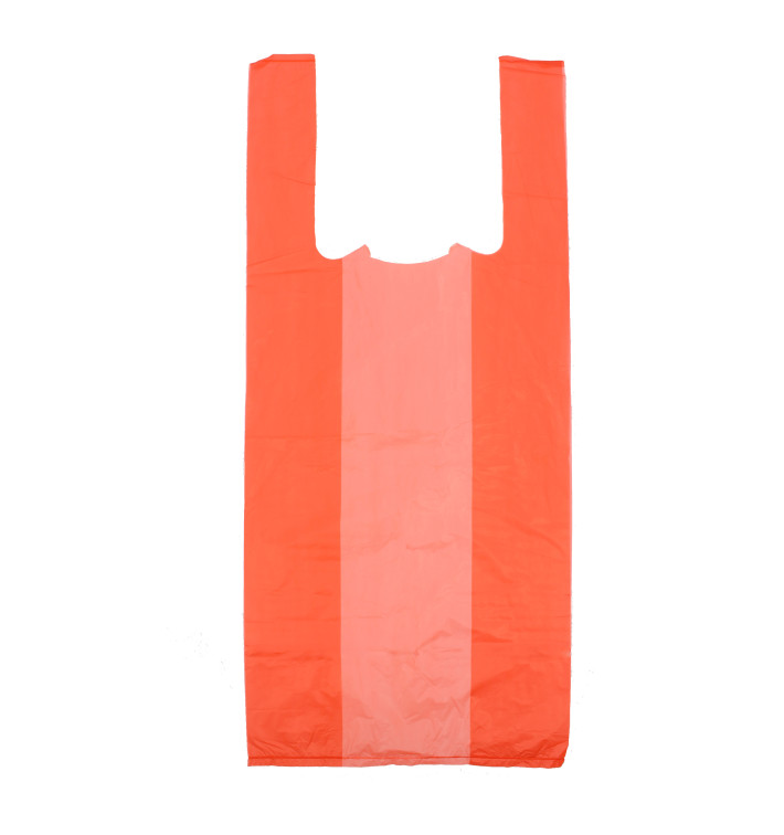 Plastic T-shirt tas rood 35x50cm 