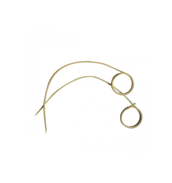 Pique en Bambou Décoré Courbé 250mm Pique en Bambou Décoré Courbé 250mm