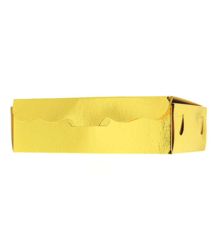 Papier bakkerij doos goud 14x8x3,5cm 250g Papier bakkerij doos goud 14x8x3,5cm 250g