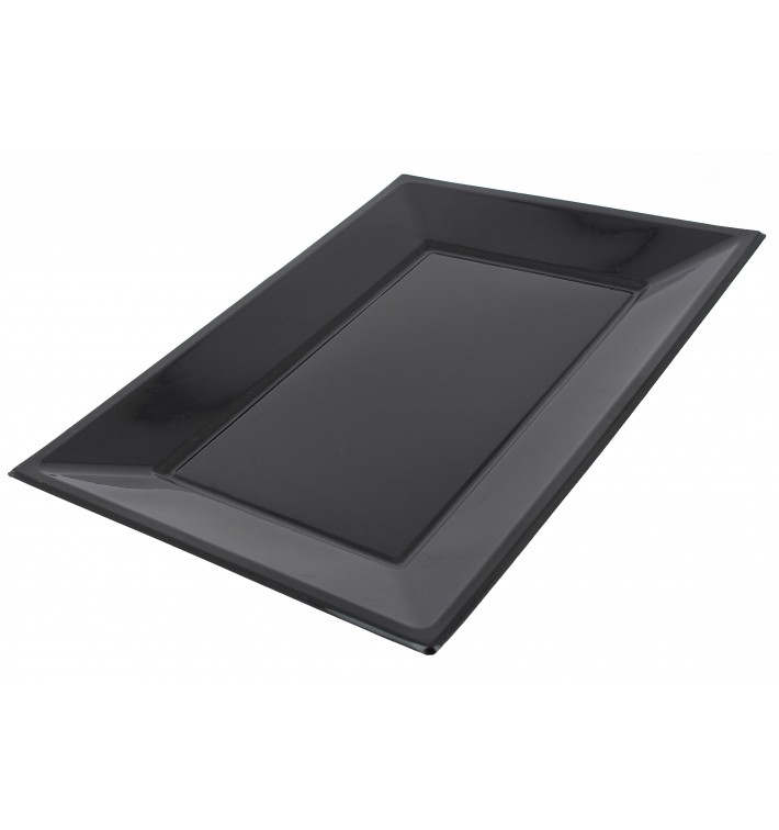 Plastic dienblad zwart 33x22,5cm 
