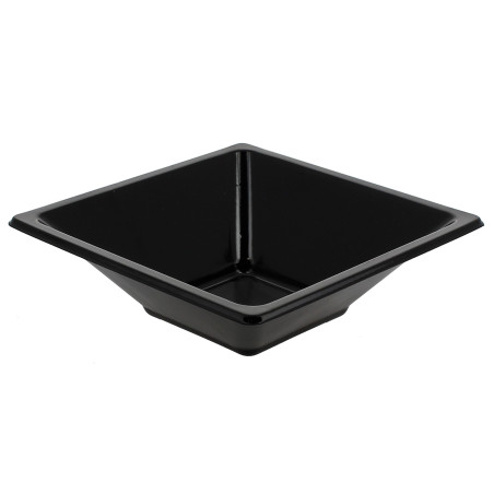 Plastic kom PS Vierkant zwart 12x12cm (720 stuks)