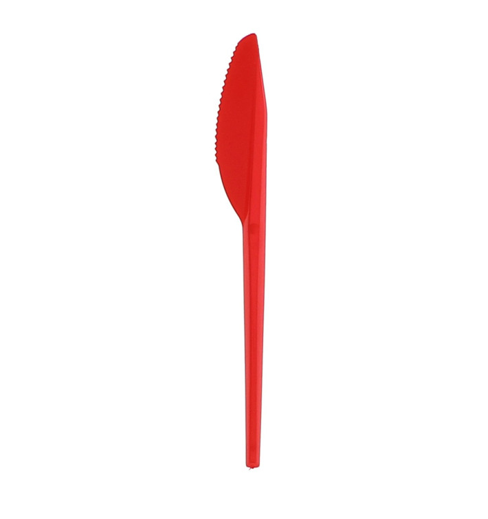 Plastic PS mes rood 16,5 cm Plastic PS mes rood 16,5 cm