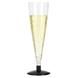 Plastic stamglas Mousserende Wijn zwart 150ml 2P (432 stuks)
