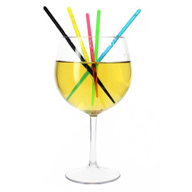 Agitateur à Boisson Plastique Fluorescent 175mm (100 Unités)