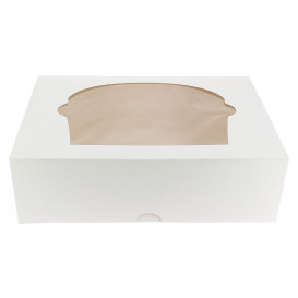 Papieren Cake vorm zak 6 Slot wit 24,3x16,5x7,5cm (20 stuks) 