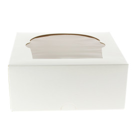 Papieren Cake vorm zak 4 Slots wit 17,3x16,5x7,5cm (140 stuks)