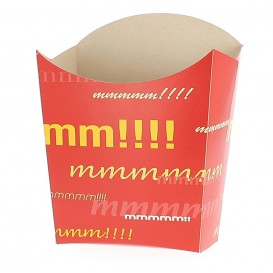 Papieren Container voor frietenmedium maat 8,2x3,5x12,5cm 