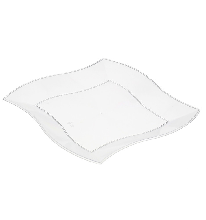 Assiette Plastique Plate Ondulée Blanche 180mm 