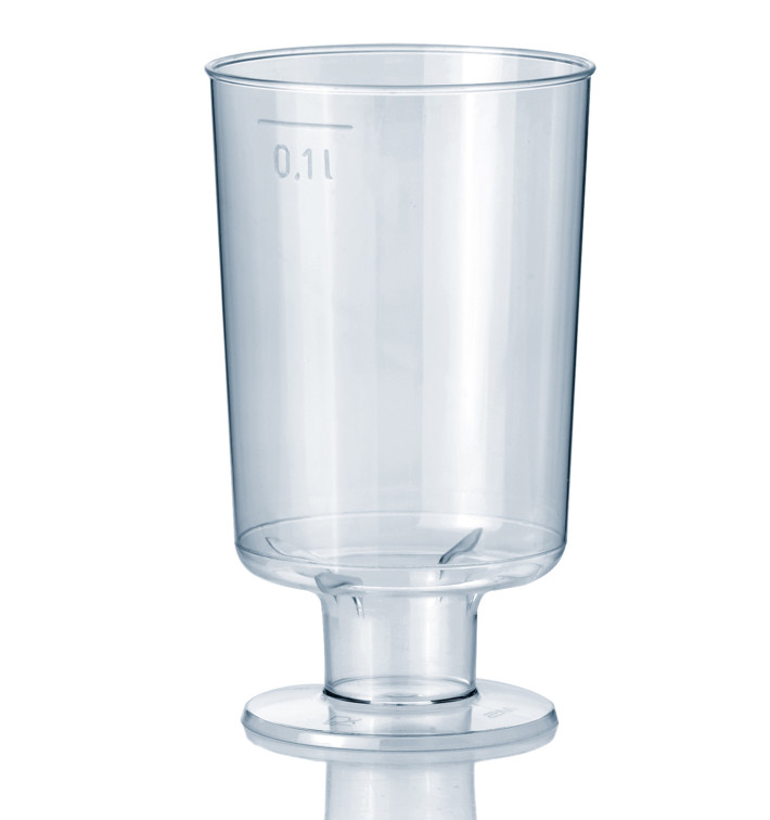 Verre à Pied en Plastique 100ml Verre à Pied en Plastique 100ml