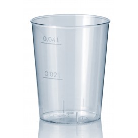 Plastic PS Shotje Geïnjecteerde glascider transparant 40 ml (2000 stuks)