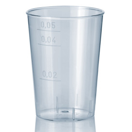 Verre Plastique Dur Transparent PS 50ml 