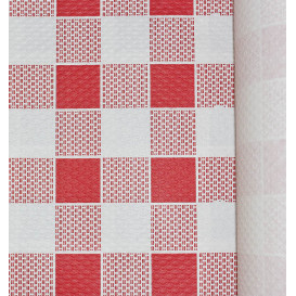 Nappe en papier en Rouleau Carré rouge 1x100m 40g (1 Unité)