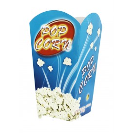 Papieren Popcorn doosje medium maat 90gr 7,8x10,5x18cm (25 stuks) 