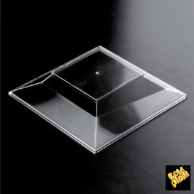 Plastic Kom / Deksel voor Proeving Kom "Pagoda" PS transparant 500ml (10 stuks) 