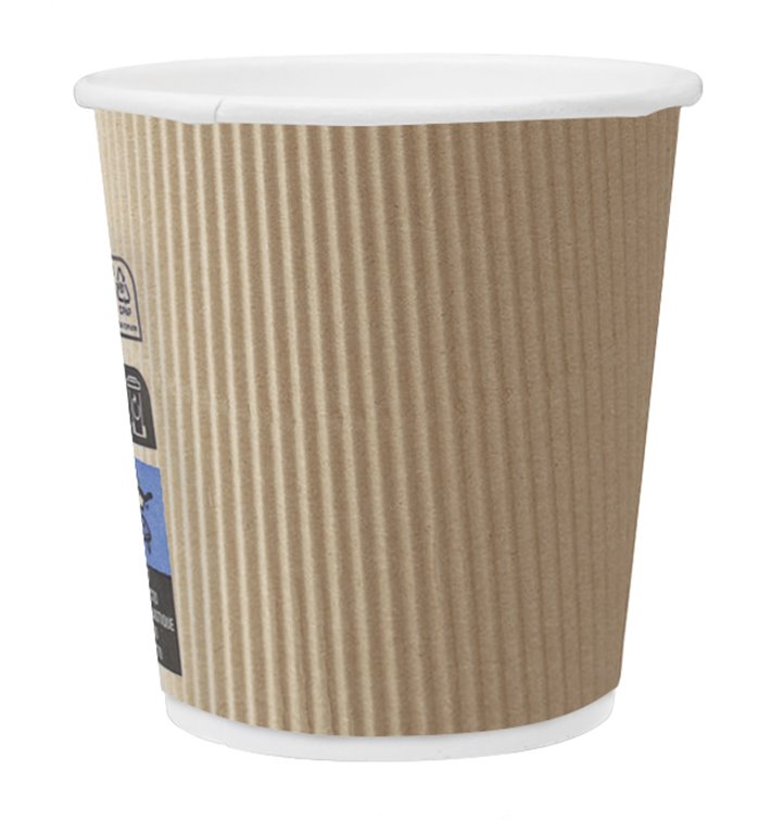 Gobelet Carton 4Oz/120ml Ondulé Kraft Ø6,2cm (1.000 Unités)