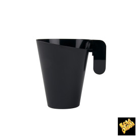 Tasse Plastique Design Noir 155ml (12 Unités)