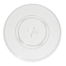 Plastic Deksel met kruis PET Plat Ø9,3cm 