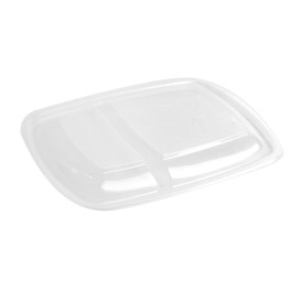 Plastic Deksel voor Deli Container PP Rechthoekige vorm 2C zwart 23x16,5cm 