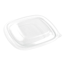 Plastic Deksel voor Deli Container PP Vierkant zwart 16,5x16,5cm 