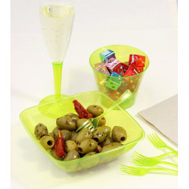 Fourchette Plastique Premium Verte 190mm (10 Unités)