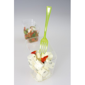 Fourchette Plastique Premium Verte 190mm (10 Unités)