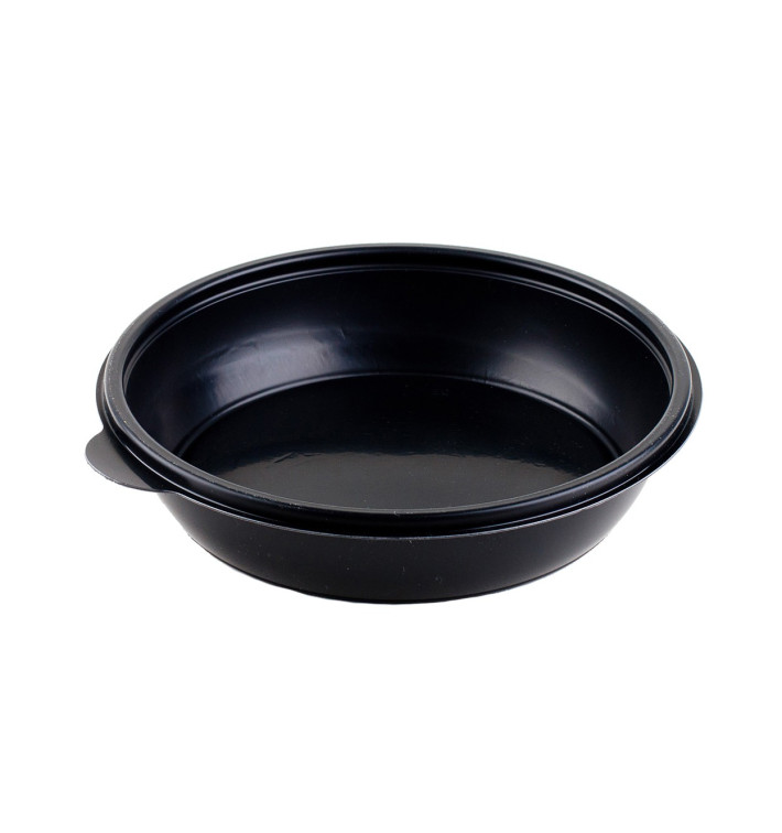 Plastic deli Container PP zwart 750ml Ø19cm Plastic deli Container PP zwart 750ml Ø19cm