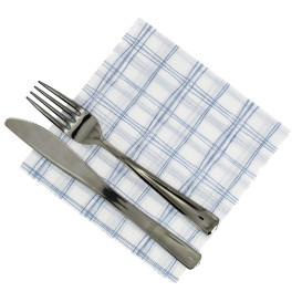 Papieren servet blauw Vierkant 1-laags 33x33 (80 stuks)