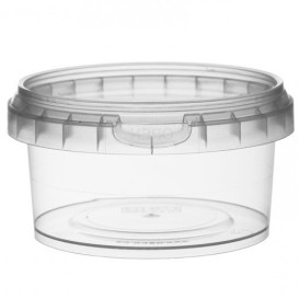 Plastic deli Container met Plastic Deksel PP Onbreekbaar 210 ml Ø9,5 (13 stuks)