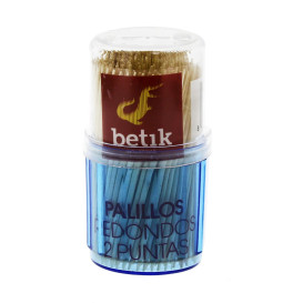 Houten tandenstoker Rond vormig 2 Tips 6,5cm 