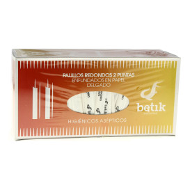 Houten tandenstoker 2 Tips Papieren verpakt 6,5cm 