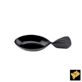 Cuillère Dégustation Single-Dose Fish Noir 120 mm (600 Utés)