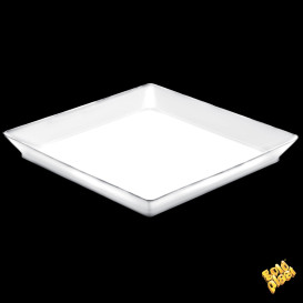 Plateau Dégustation "Medium" Blanc 13x13cm (12 Utés)
