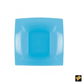 Assiette Plastique Réutilisable creuse Turquoise PP 180mm (300 Utés)