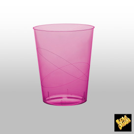 Verre Plastique Moon Fuchsia Transp. PS 350ml (20 Unités)