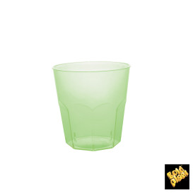 Verre Plastique Vert citron Transp. PS Ø73mm 220ml (1000 Utés)