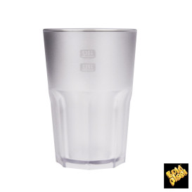 Plastic glas SAN Herbruikbaar "Frost" transparant 400 ml (5 stuks) 