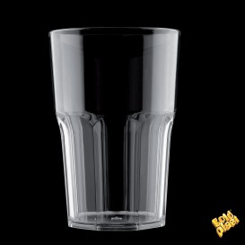 Plastic glas SAN Herbruikbaar "Graniten" transparant 400 ml (5 stuks) 