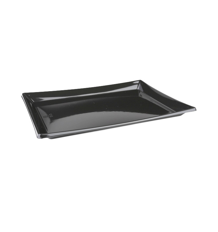 Plateau Plastique Rectangulaire Noir 16x22cm (50 Unités) Plateau Plastique Rectangulaire Noir 16x22cm (50 Unités)