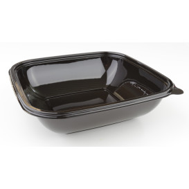 Bol en Plastique Noir PET 750ml 190x190x40mm (50 Utés)