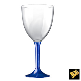 Flûte en Plastique Vin Bleu Perlé 300ml (20 Unités)