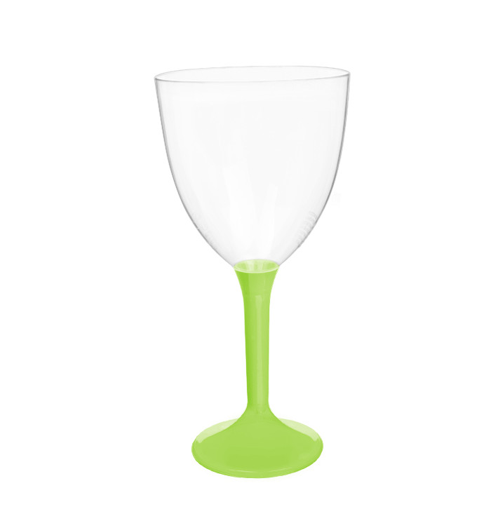 Flûte en Plastique Vin Pied Vert citron 300ml 2P (20 Utés) Flûte en Plastique Vin Pied Vert citron 300ml 2P (20 Utés)