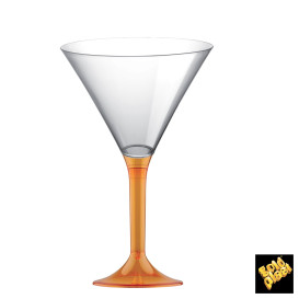 Plastic stamglas Cocktail oranje transparant 185ml 2P (200 stuks)